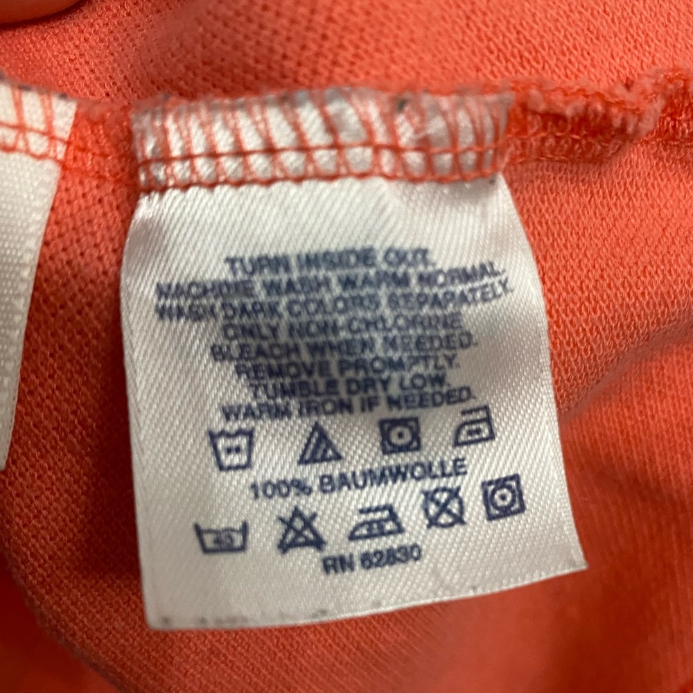Lands’ End Women’s Size Medium 10-12 Orange Short Sleeve Polo Shirt Top Golf - Picture 8 of 9